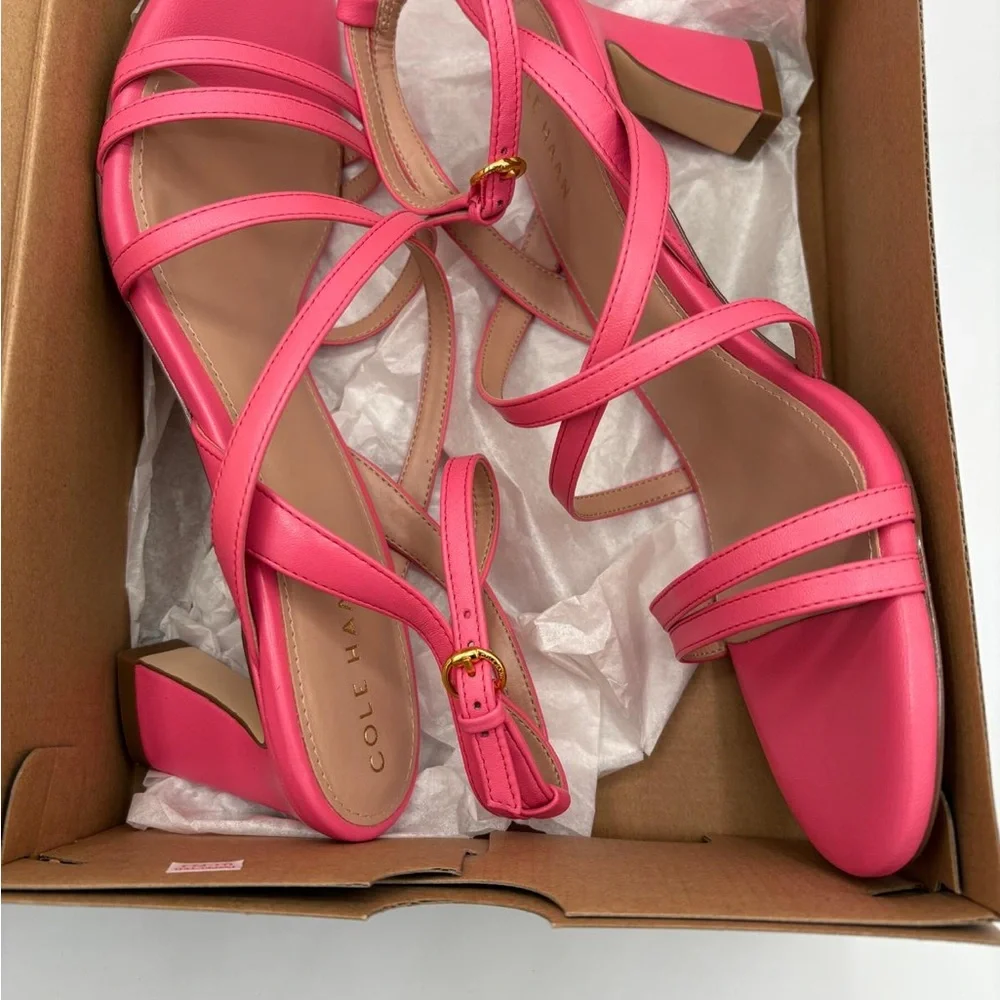 New Cole Haan Women's Pink Addie strap sandals/heels 8